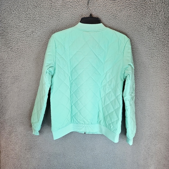 Magcomsen Jacket Womens Sz M Green Mint Quilted Bomber Windbreaker Lightweight - Picture 10 of 14